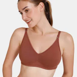 Zivame Brown Half Coverage Wireless Backless Bra image 4
