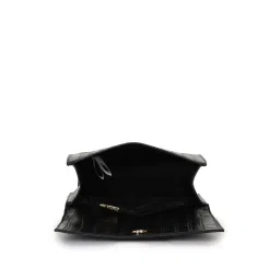 Fastrack Black Textured Medium Satchel Handbag image 4