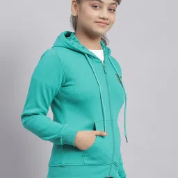 Monte Carlo Kids Green Solid Full Sleeves Sweatshirt image 4