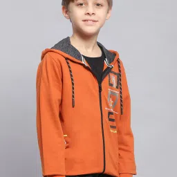 Monte Carlo Kids Rust Printed Full Sleeves Sweatshirt image 4