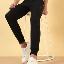 Wrangler Black Cotton Regular Fit Joggers image 4