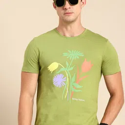 Being Human Floral Printed Pure Cotton T-shirt-picture-27