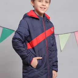Monte Carlo Kids Navy Solid Full Sleeves Jacket image 4