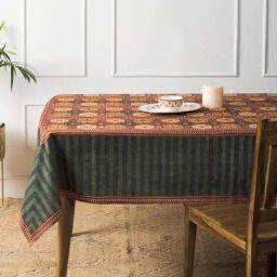 Fabindia Home Farsi Multicolor Cotton 26 TC 244 GSM 6-Seater Printed Table Cover-picture-10