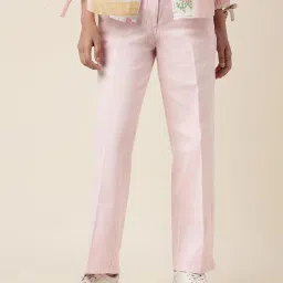Fabindia Pink Cotton Mid Rise Pants image 4