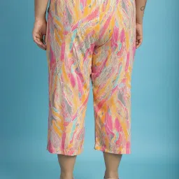 theRebelinme Pink Printed High Rise Capris image 2