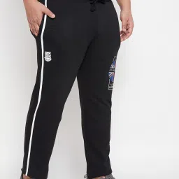Bigbanana Z Black Cotton Regular Fit Printed Trackpants image 4