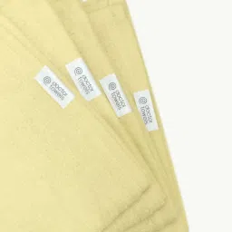Doctor Towels Macaroon Yellow 650 GSM Bamboo Terry Face Towel - Set of 4 image 4