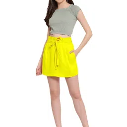 PATRORNA Yellow Mini Skirt image 4