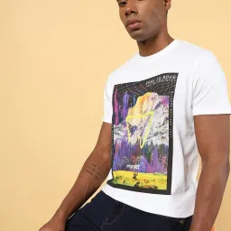 Wrangler White Cotton Regular Fit Printed T-Shirt image 4