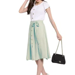 PATRORNA Off White Midi Skirt image 4