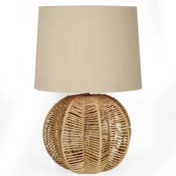 Homesake Off White Raffia Table Lamp image 2