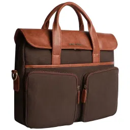 Gauge Machine Brown PU Medium Laptop Messenger Bag image 2