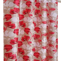 Romee Beige Polyester Floral Curtains and Sheers image 2
