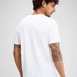Spykar White Slim Fit T-Shirt image 2