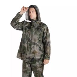 Allextreme Top & Bottom Raincoat Green Color L Size with Detachable Hood for Adult Men, ‎EXMK004-L-picture-49