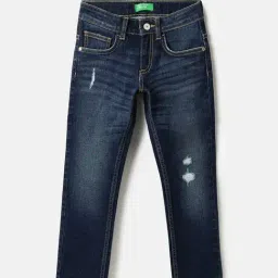 United Colors of Benetton Kids Blue Regular Fit Jeans-image-81