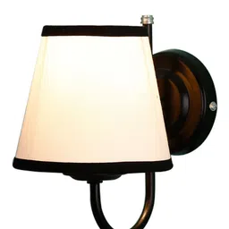 Devansh White & Black Traditional Armed Sconce Wall Lamp image 5