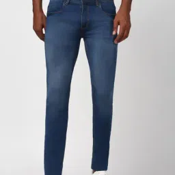 Peter England Blue Cotton Skinny Fit Jeans-image-19