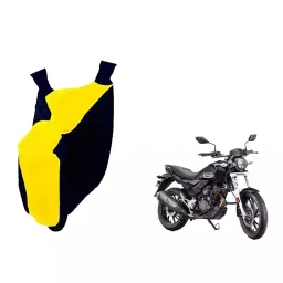 Auto Pearl Waterproof Two Wheeler Cover For Hero Xpulse 200T (Yellow & Blue)-image-83