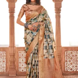 Saree Mall Brown Woven Saree With Unstitched Blouse-picture-32