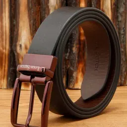 Louis Stitch Black Textured Leather Reversible Belt for Men-picture-41