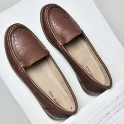 Woodland Women's Tan Casual Loafers-picture-17