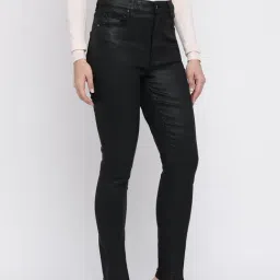 Guess Black Solid Skinny Fit Jeans image 3