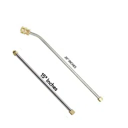 generic VELVON Pressure Washer Spray Wand/Extension 30 Degree Bend Rod, 20", 5000 PSI with QC Adapter with 15" inch Straight Rod image 1