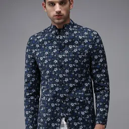 SHOWOFFFF Printed Slim-Fit Single Breasted Blazer-picture-18