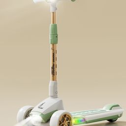 R for Rabbit Road Runner Blaze Three Wheel Scooter - Green & Gold-picture-1