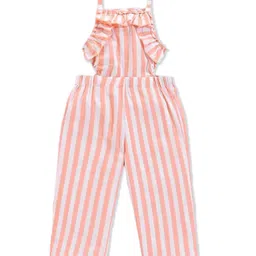 M'andy Sleeveless Abstract Printed Jumpsuit - Orange image 3