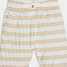Mi Arcus Cotton Elastane Striped Pajama - Beige image 4