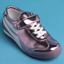 Pine Kids Velcro Closure Casual Shoes with Stripes - Lavender image 3