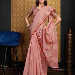 all about you Woven Design Border Saree image 4