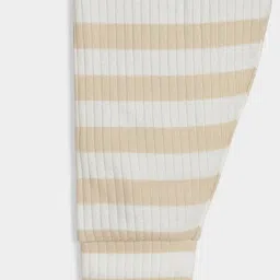 Mi Arcus Cotton Elastane Striped Pajama - Beige image 5