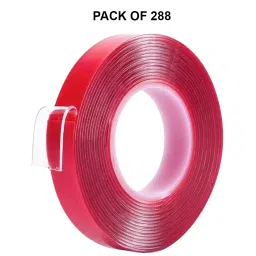 Selmex Acrylic Foam Tape 7x2 mm x 4.5 m Red liner (Pack of 288) image 2