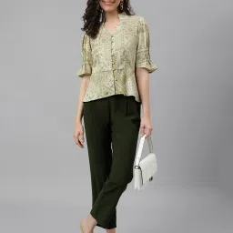 Latin Quarters Green Printed Top image 4