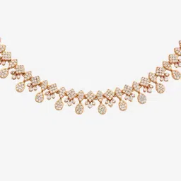 Kushal's Fashion Jewellery White Golden Set for Women image 2