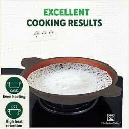 The Indus Valley Black Cast Iron 22.09 cm Vellapam Pan With Grip (0.5 L) image 4