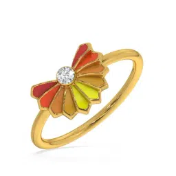 Kisna Diamond & Gold Jewellery Faye 14k (585) Diamond & Gold Ring For Women-picture-42