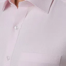Louis Philippe Pink Cotton Regular Fit Shirt image 4
