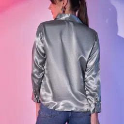 BUYNEWTREND Grey & Red Regular Fit Shirt (Pack Of 2) image 2