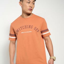 People Men Typography Printed Pockets Slim Fit T-shirt-picture-2