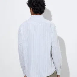 WES Casuals by Westside Sage Striped Relaxed-Fit Cotton Shirt image 2