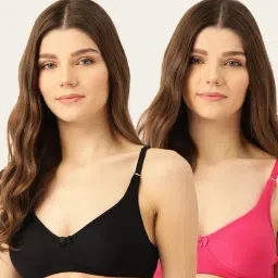 Lady Lyka Multicolor Non Wired Non Padded T-Shirt Bra (Pack Of 2)-picture-9