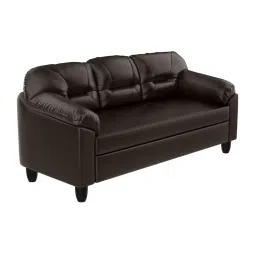 Godrej Interio Rejoice Coffee Brown Pinewood 3 Seater Sofa image 4