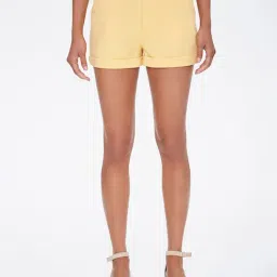 Forever 21 Yellow Regular Fit Shorts-picture-17