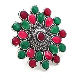 Teejh Pitara Collection Chitra Multi Colored Oxidized Jewellery Set image 4