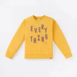 Ed-a-Mamma Kids Yellow Cotton Printed Full Sleeves Sweatshirt-picture-33